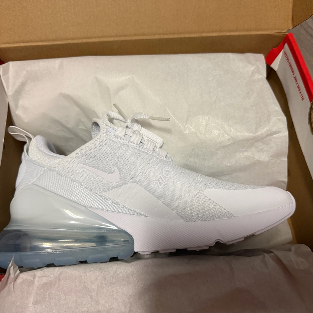 Nike White Air Max 270 Kids Sneakers - Picture 4 of 5